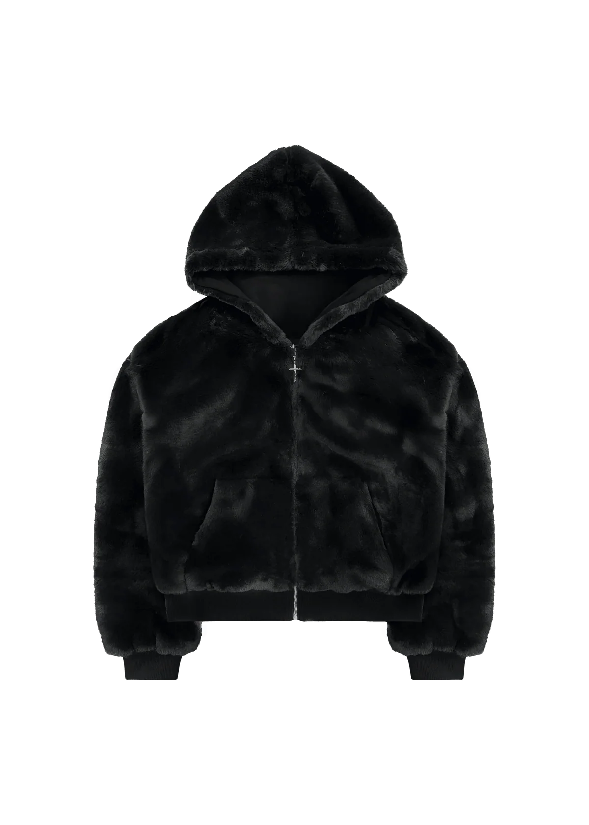 REVERSIBLE SNOW LEOPARD ZIP HOODIE