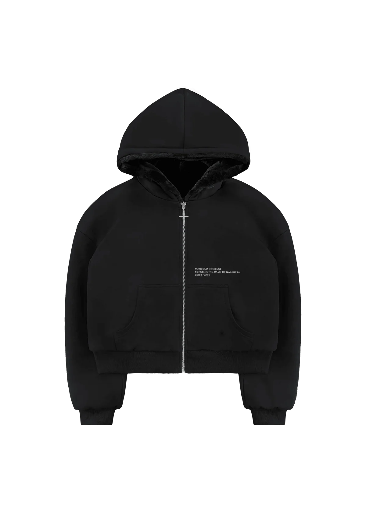 REVERSIBLE SNOW LEOPARD ZIP HOODIE